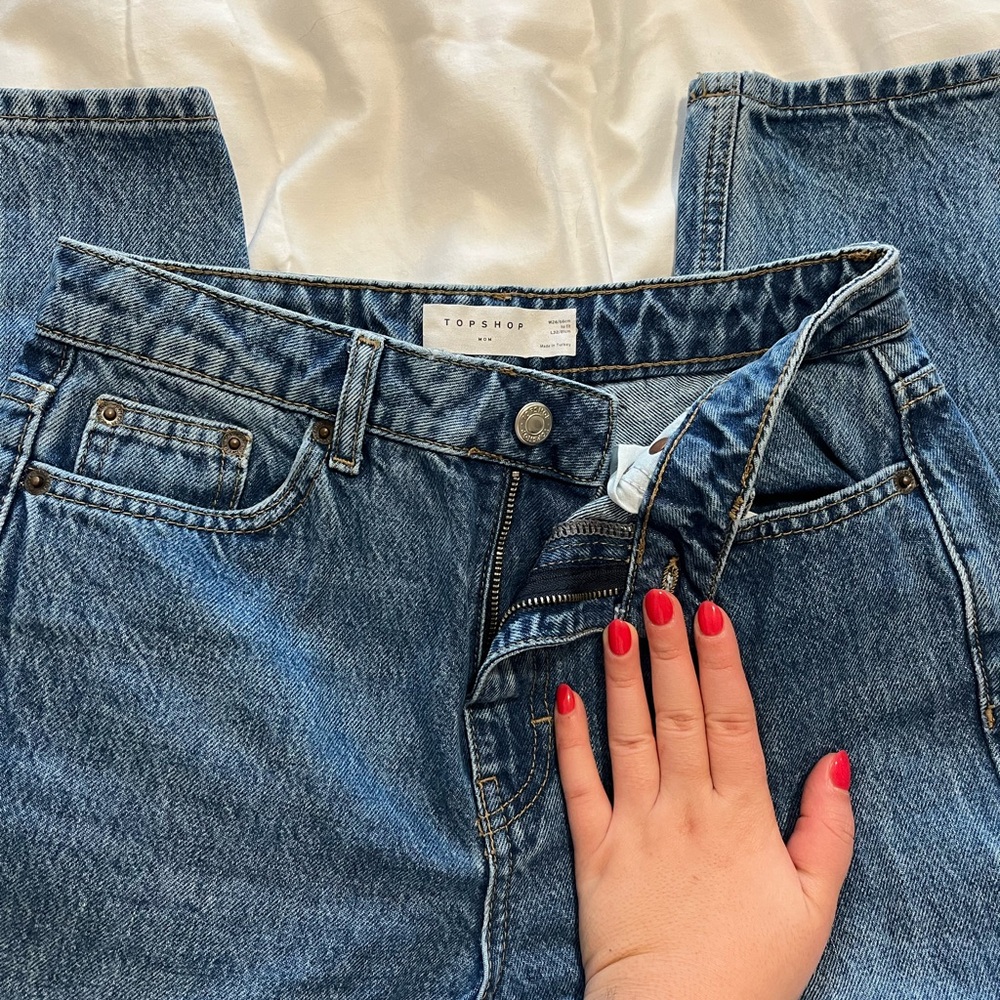 Topshop High Rise Mom Jeans
